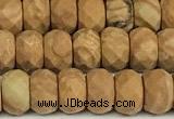 CRB5803 15 inches 4*6mm, 5*8mm faceted rondelle wooden jasper beads