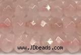 CRB5806 15 inches 4*6mm, 5*8mm, 6*10mm faceted rondelle rose quartz beads