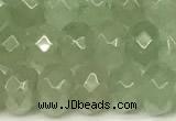 CRB5816 15 inches 4*6mm, 5*8mm, 6*10mm faceted rondelle green aventurine jade beads