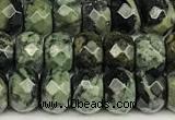 CRB5819 15 inches 4*6mm, 5*8mm, 6*10mm faceted rondelle kambaba jasper beads