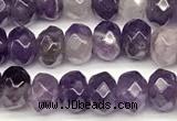 CRB5823 15 inches 4*6mm, 5*8mm faceted rondelle dogtooth amethyst beads