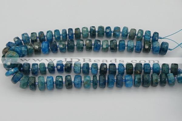 CRB592 15.5 inches 8*16mm faceted rondelle apatite beads