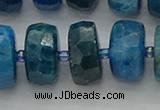 CRB593 15.5 inches 8*18mm faceted rondelle apatite beads