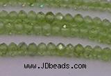 CRB703 15.5 inches 2*3mm faceted rondelle peridot gemstone beads