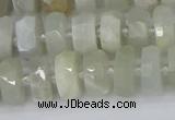 CRB810 15.5 inches 6*10mm faceted rondelle grey moonstone beads