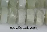 CRB813 15.5 inches 8*16mm faceted rondelle grey moonstone beads