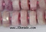 CRB829 15.5 inches 8*16mm faceted rondelle kunzite beads