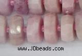 CRB830 15.5 inches 8*18mm faceted rondelle kunzite beads