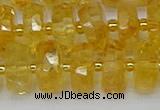 CRB845 15.5 inches 8*16mm faceted rondelle citrine beads