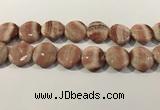 CRC1072 15.5 inches 25mm flat round rhodochrosite beads