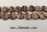 CRC1073 15.5 inches 25mm flat round rhodochrosite beads