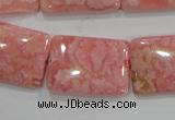 CRC110 15.5 inches 18*25mm rectangle natural argentina rhodochrosite beads