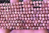 CRC1170 15.5 inches 5mm faceted round rhodochrosite gemstone beads