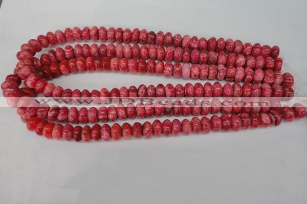 CRC21 15.5 inches 7*11mm rondelle dyed rhodochrosite gemstone beads