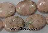 CRC307 15.5 inches 18*25mm oval Peru rhodochrosite beads