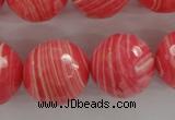 CRC408 15.5 inches 20mm faceted round synthetic rhodochrosite beads