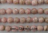 CRC451 15.5 inches 6mm faceted round Argentina rhodochrosite beads