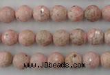 CRC453 15.5 inches 10mm faceted round Argentina rhodochrosite beads