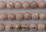 CRC454 15.5 inches 12mm faceted round Argentina rhodochrosite beads