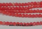 CRC510 15.5 inches 4mm faceted round synthetic rhodochrosite beads