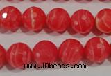 CRC514 15.5 inches 12mm faceted round synthetic rhodochrosite beads