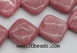 CRC685 15.5 inches 18*18mm diamond rhodochrosite beads wholesale