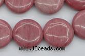 CRC693 15.5 inches 20mm flat round rhodochrosite beads wholesale