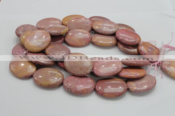 CRC79 15.5 inches 30*40mm oval rhodochrosite gemstone beads