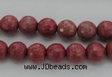 CRC803 15.5 inches 10mm faceted round Brazilian rhodochrosite beads