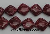 CRC840 15.5 inches 12*12mm diamond Brazilian rhodochrosite beads