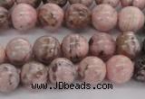 CRC903 15.5 inches 8mm round natural rhodochrosite beads