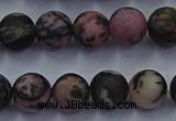 CRD25 15.5 inches 8mm round matte rhodonite beads wholesale