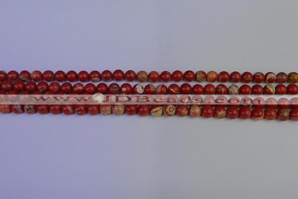 CRE300 15.5 inches 4mm round red jasper beads wholesale