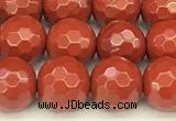 CRE360 15 inches 6mm faceted round red jasper beads wholesale