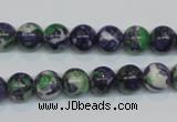 CRF03 15.5 inches 8mm round dyed rain flower stone beads wholesale