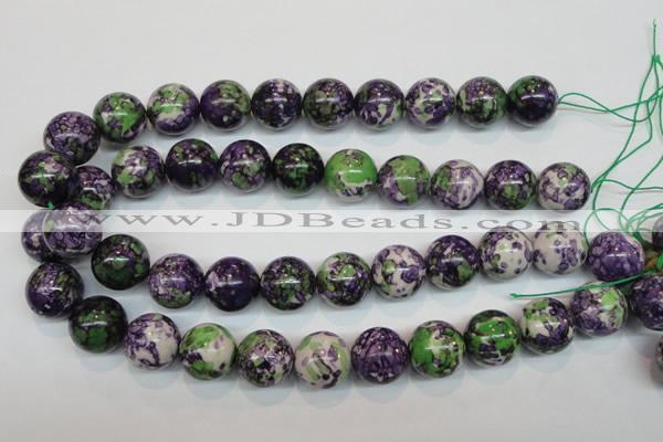 CRF08 15.5 inches 18mm round dyed rain flower stone beads wholesale