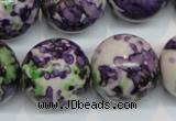 CRF09 15.5 inches 20mm round dyed rain flower stone beads wholesale