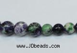 CRF10 15.5 inches multi sizes round dyed rain flower stone beads