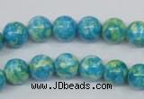 CRF102 15.5 inches 8mm round dyed rain flower stone beads wholesale