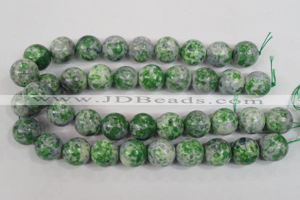 CRF158 15.5 inches 20mm round dyed rain flower stone beads wholesale