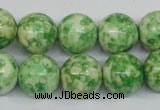 CRF185 15.5 inches 14mm round dyed rain flower stone beads wholesale