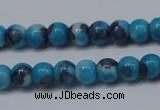 CRF274 15.5 inches 3mm round dyed rain flower stone beads