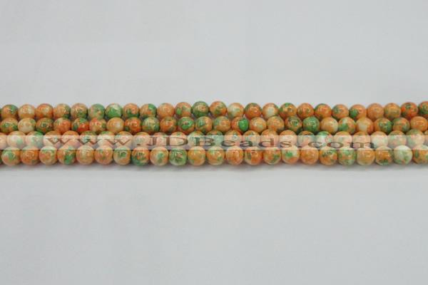 CRF308 15.5 inches 6mm round dyed rain flower stone beads wholesale