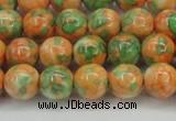 CRF310 15.5 inches 10mm round dyed rain flower stone beads wholesale