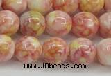 CRF319 15.5 inches 14mm round dyed rain flower stone beads wholesale