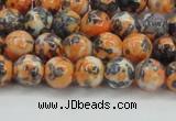 CRF322 15.5 inches 6mm round dyed rain flower stone beads wholesale