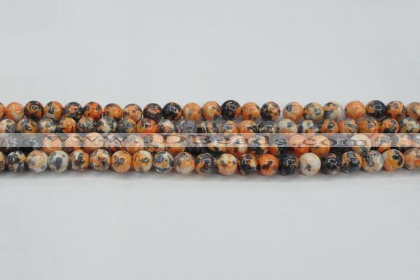 CRF323 15.5 inches 8mm round dyed rain flower stone beads wholesale