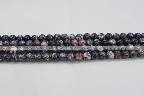 CRF338 15.5 inches 10mm round dyed rain flower stone beads wholesale