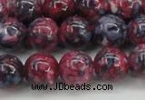 CRF347 15.5 inches 14mm round dyed rain flower stone beads wholesale