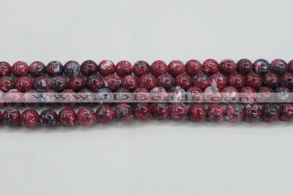 CRF347 15.5 inches 14mm round dyed rain flower stone beads wholesale